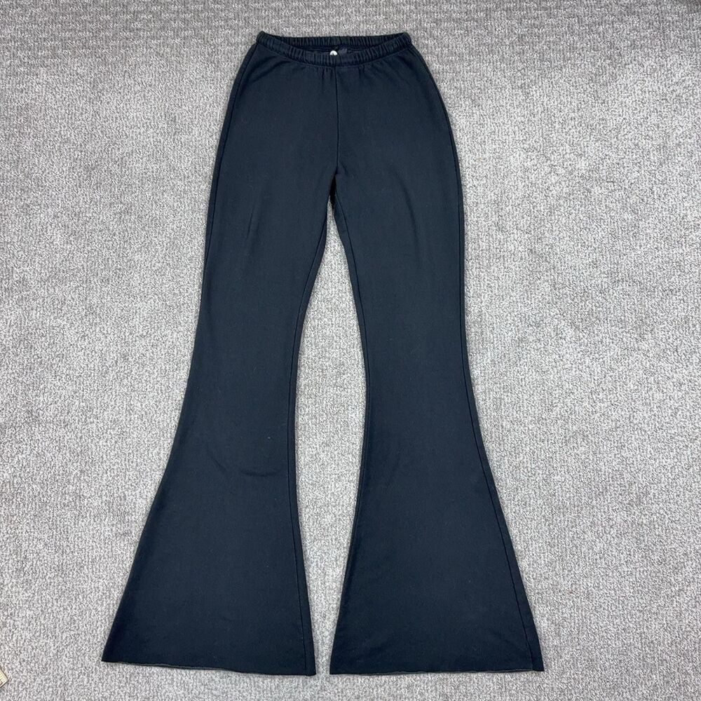 OFFLINE Aerie Pants Womens S Long Black Flare Sweatpants Yoga Stretch Athleisure